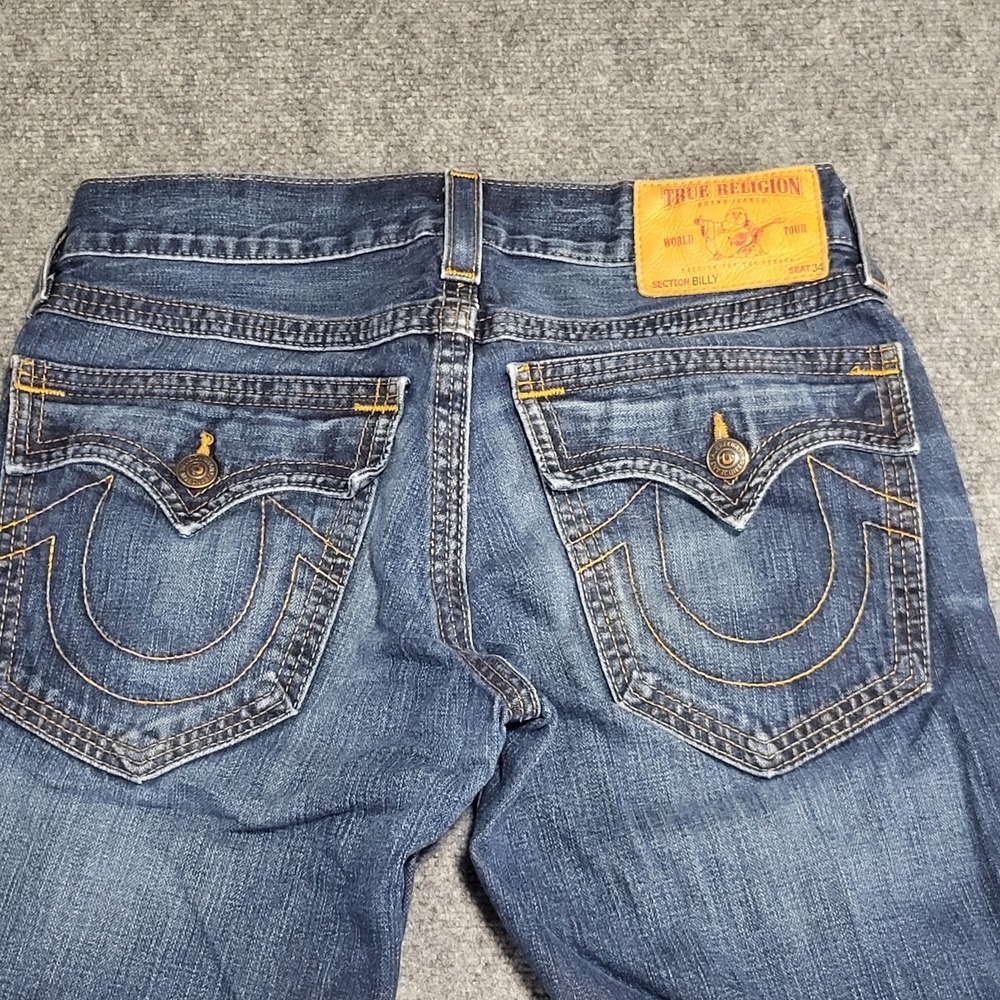 Vtg True Religion Men's "Billy" Bootcut "Made In USA" Denim Jeans Sz (30W x 31L) - Picture 15 of 16
